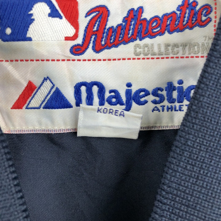 90s-00'S Majestic MLB New York Yankees Half-Zip Warm-Up Pullover, Men's Size XL (Equivalent), Vintage polyester navy blue type Vintage Second Hand