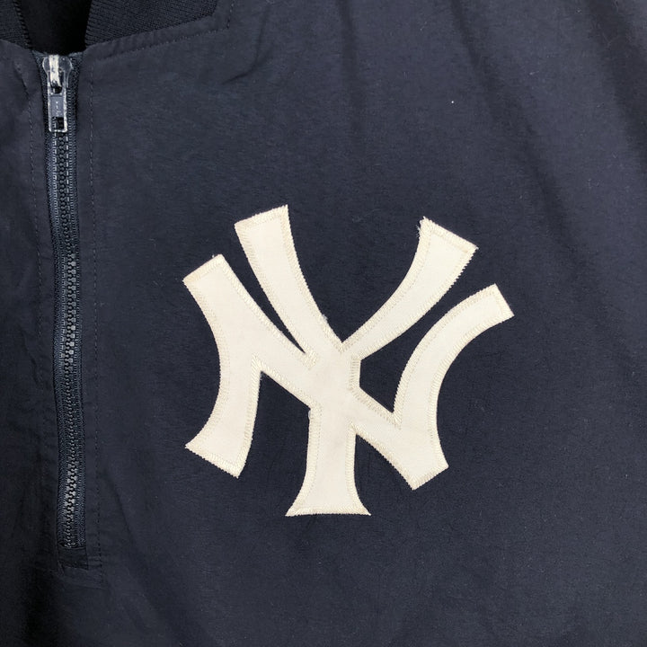 90s-00'S Majestic MLB New York Yankees Half-Zip Warm-Up Pullover, Men's Size XL (Equivalent), Vintage polyester navy blue type Vintage Second Hand