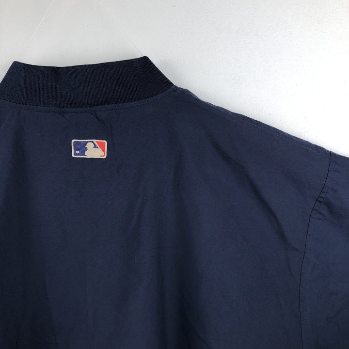 90s-00'S Majestic MLB New York Yankees Half-Zip Warm-Up Pullover, Men's Size XL (Equivalent), Vintage polyester navy blue type Vintage Second Hand