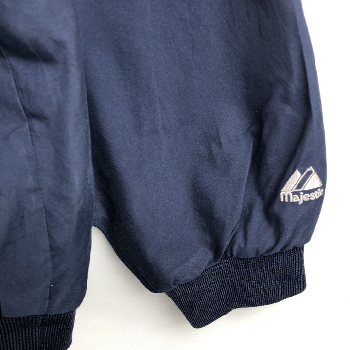 90s-00'S Majestic MLB New York Yankees Half-Zip Warm-Up Pullover, Men's Size XL (Equivalent), Vintage polyester navy blue type Vintage Second Hand