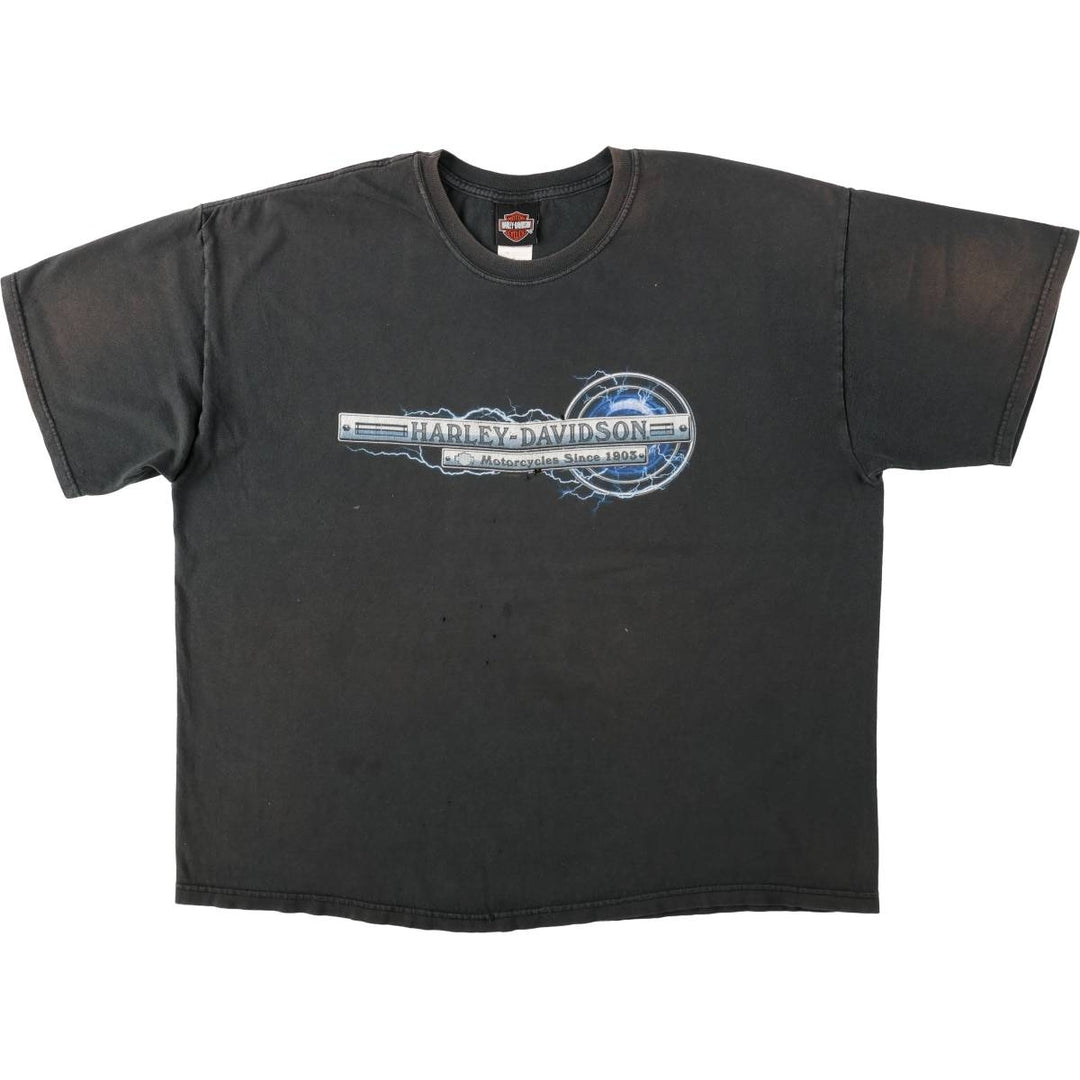 Harley-Davidson Motorcycle Bike T-shirt Made in USA Men's XXL cotton black type Vintage Second Hand