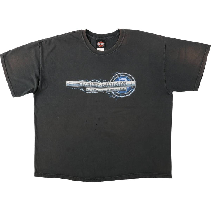 Harley-Davidson Motorcycle Bike T-shirt Made in USA Men's XXL cotton black type Vintage Second Hand