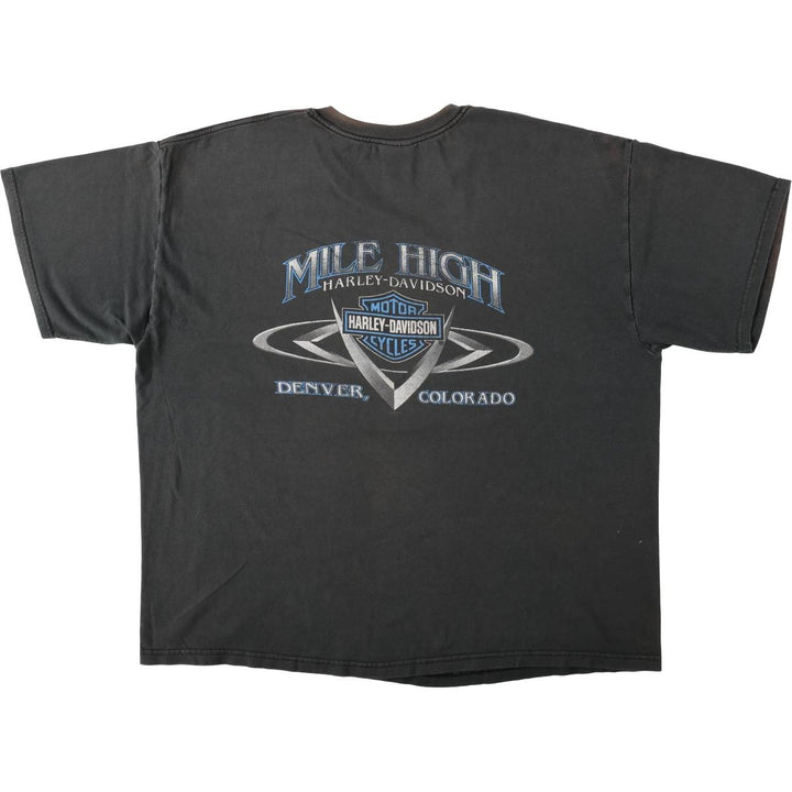 Harley-Davidson Motorcycle Bike T-shirt Made in USA Men's XXL cotton black type Vintage Second Hand