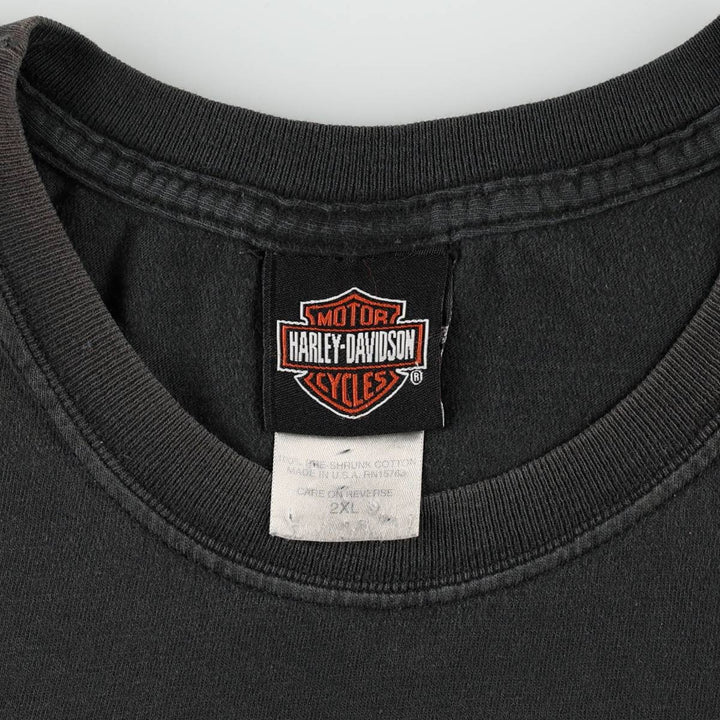 Harley-Davidson Motorcycle Bike T-shirt Made in USA Men's XXL cotton black type Vintage Second Hand