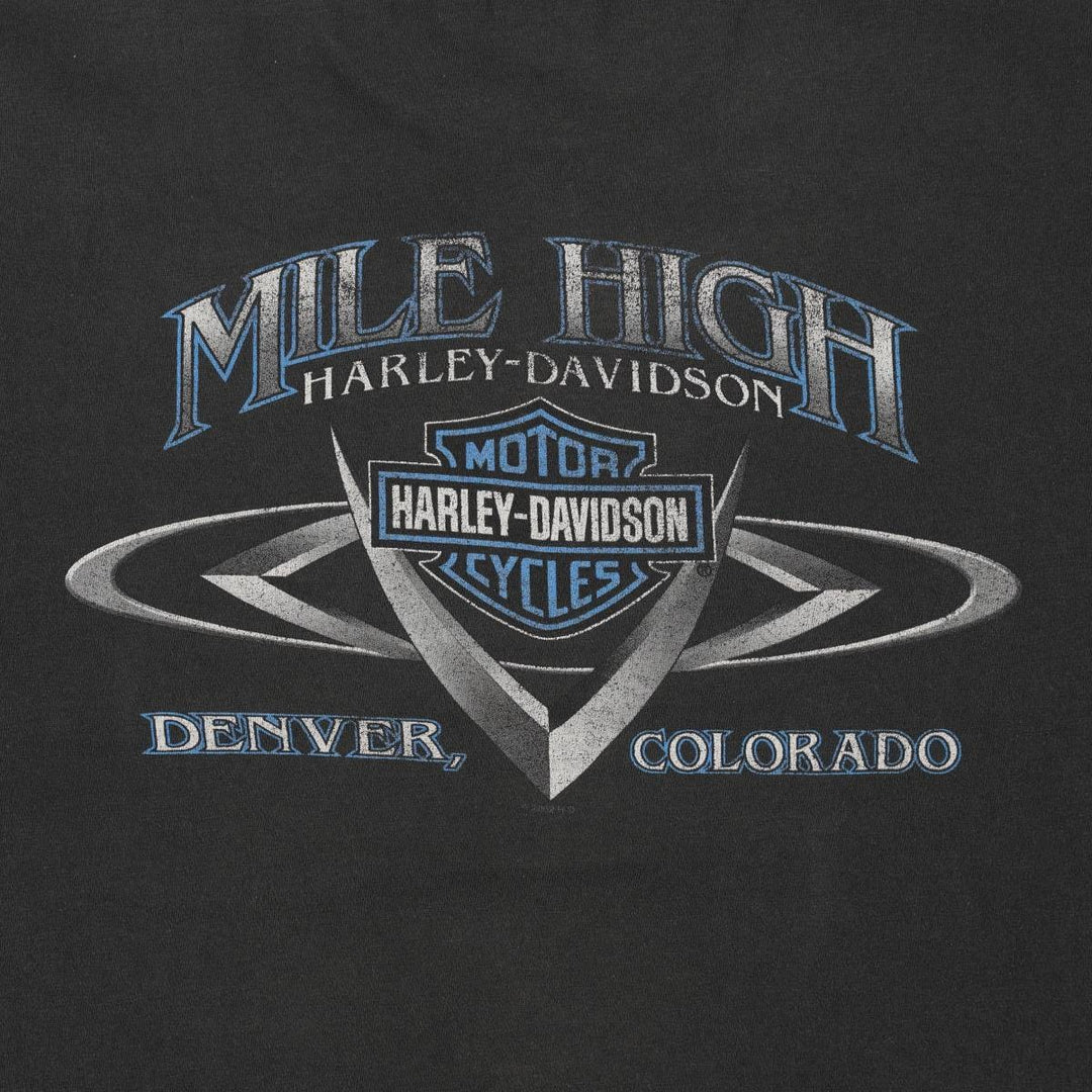 Harley-Davidson Motorcycle Bike T-shirt Made in USA Men's XXL cotton black type Vintage Second Hand