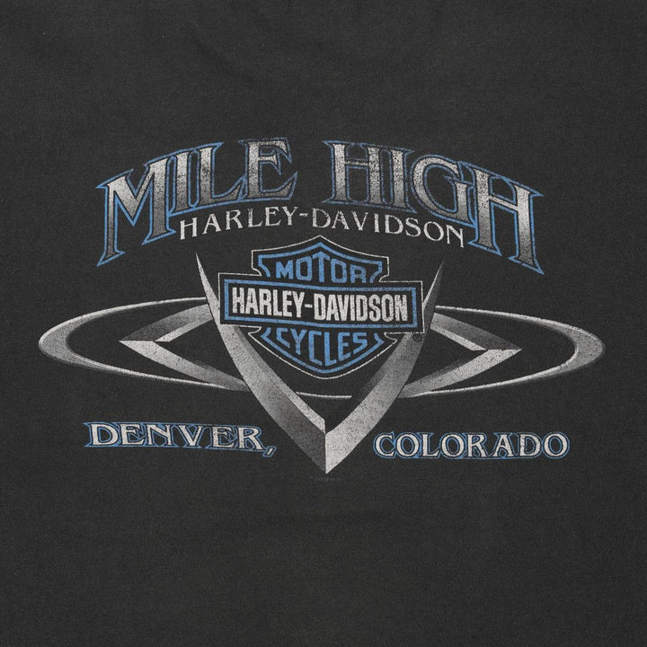Harley-Davidson Motorcycle Bike T-shirt Made in USA Men's XXL cotton black type Vintage Second Hand