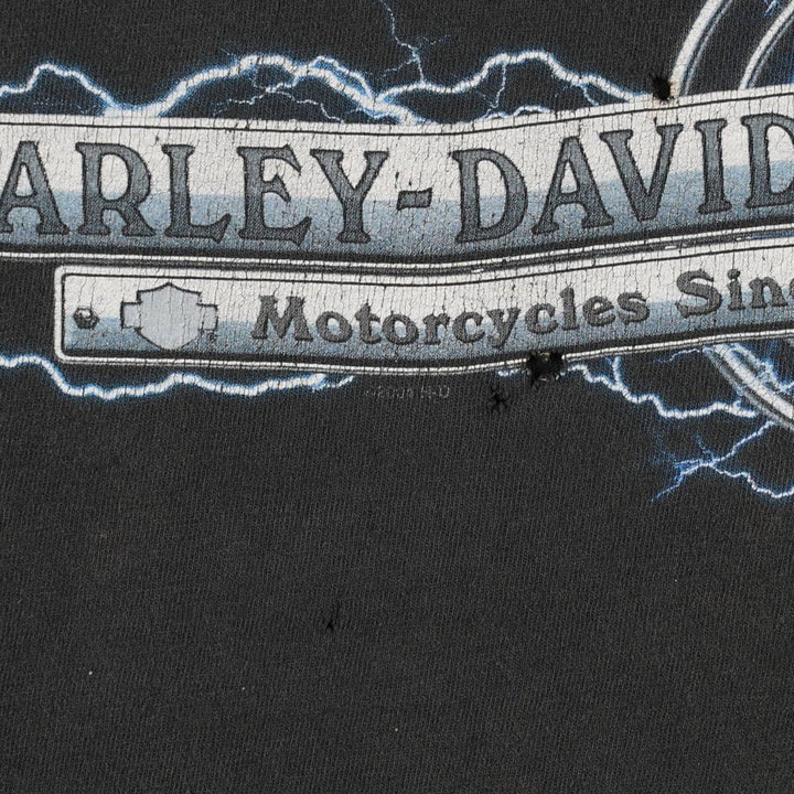 Harley-Davidson Motorcycle Bike T-shirt Made in USA Men's XXL cotton black type Vintage Second Hand