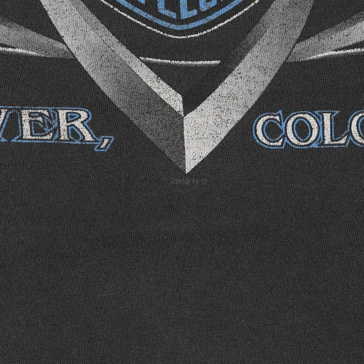 Harley-Davidson Motorcycle Bike T-shirt Made in USA Men's XXL cotton black type Vintage Second Hand