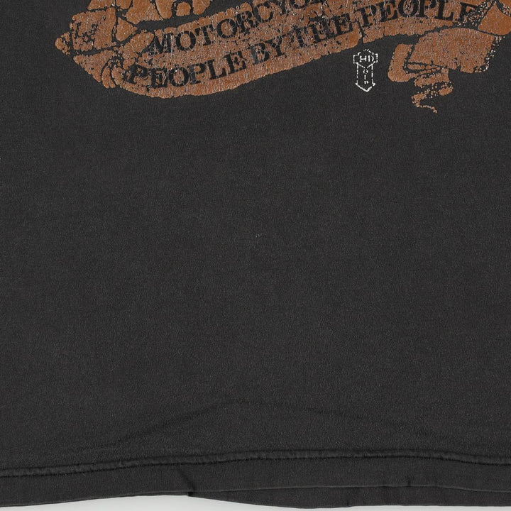 Harley-Davidson Eagle Pattern Motorcycle Bike T-shirt Men's S size unclear black type Vintage Second Hand