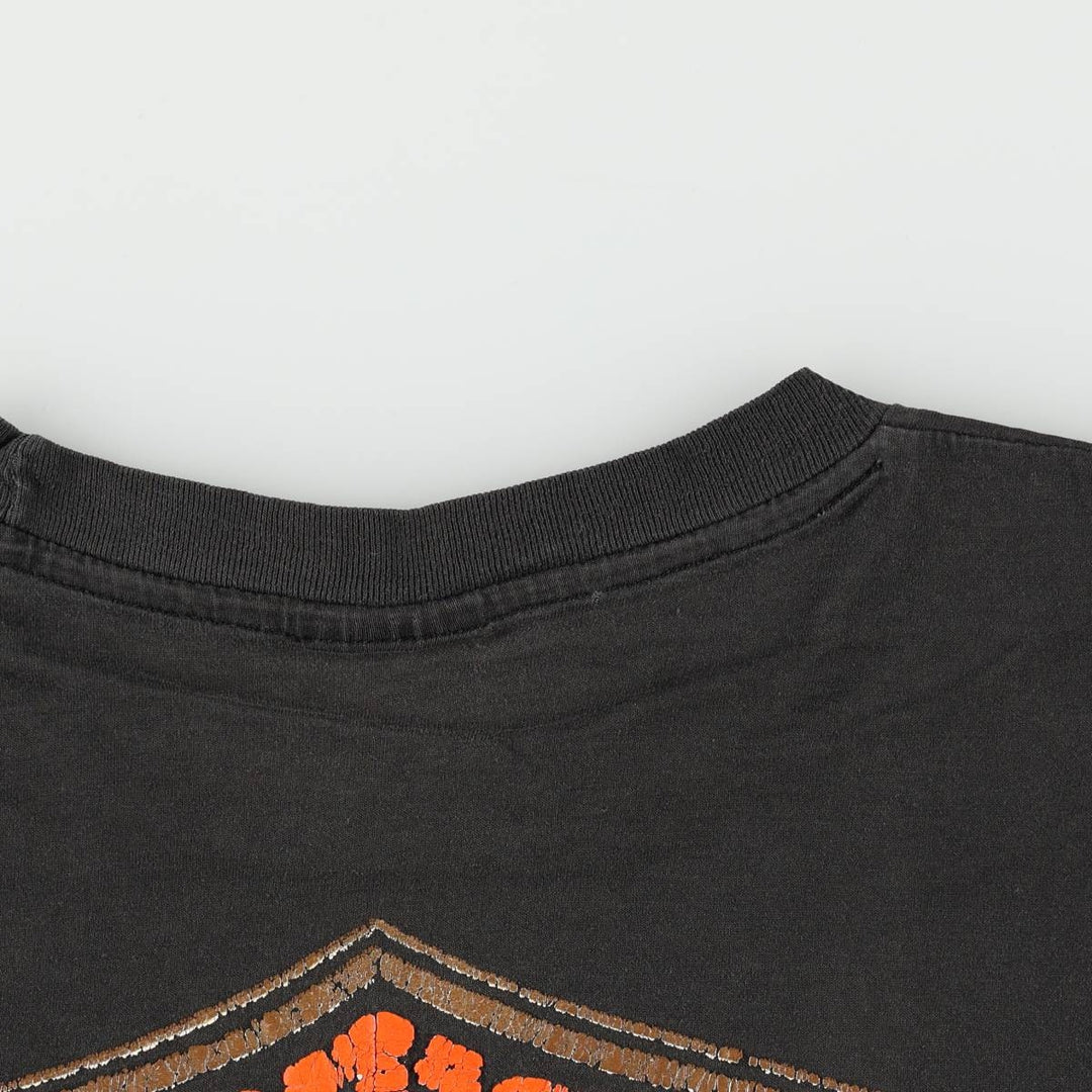 Harley-Davidson Eagle Pattern Motorcycle Bike T-shirt Men's S size unclear black type Vintage Second Hand