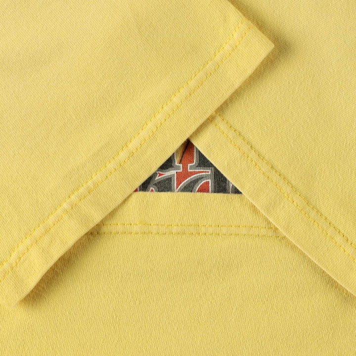 00'S Harley-Davidson Fire Pattern Motorcycle Bike T-Shirt Made in USA Men's L size cotton lemon yellow Vintage Second Hand