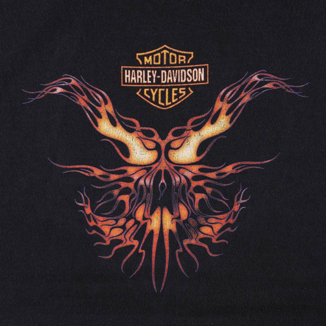2000'S Harley-Davidson Eagle Pattern/Stars and Stripes Motorcycle T-Shirt, Men's Size XL (approx.) unclear black type Vintage Second Hand