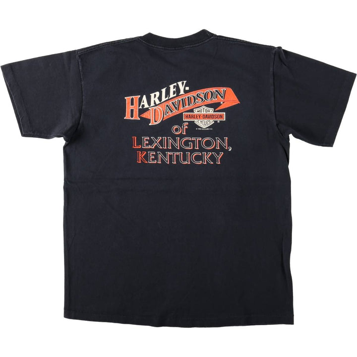 90'S Harley-Davidson Motorcycle T-Shirt, Made in USA, Men's Size M (approx.) cotton black type Vintage Second Hand