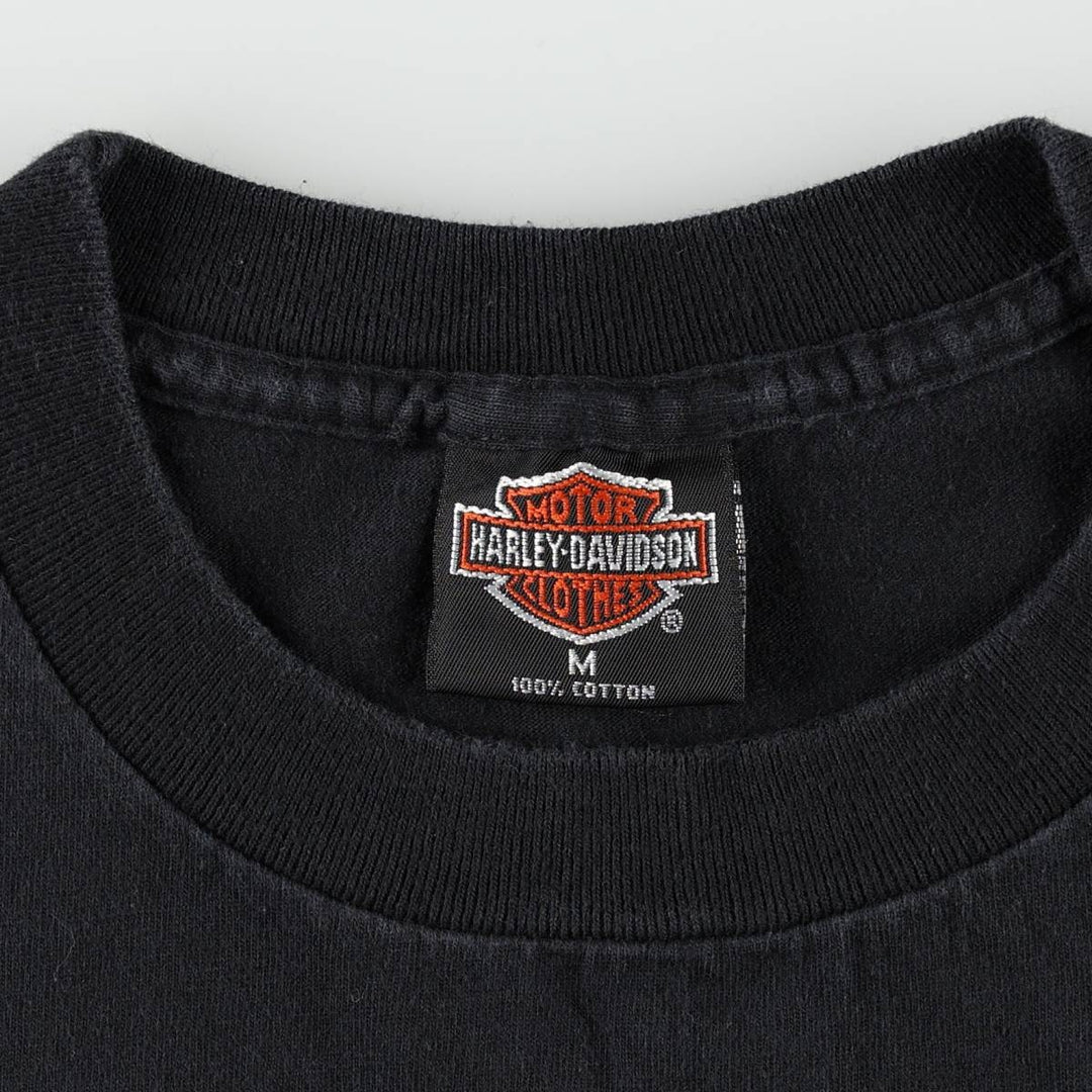 90'S Harley-Davidson Motorcycle T-Shirt, Made in USA, Men's Size M (approx.) cotton black type Vintage Second Hand