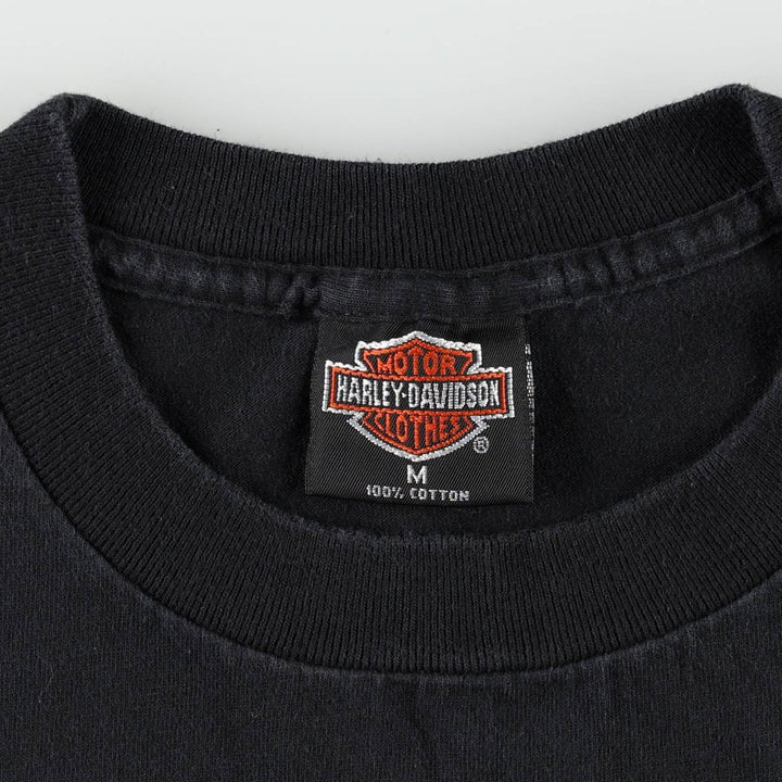 90'S Harley-Davidson Motorcycle T-Shirt, Made in USA, Men's Size M (approx.) cotton black type Vintage Second Hand