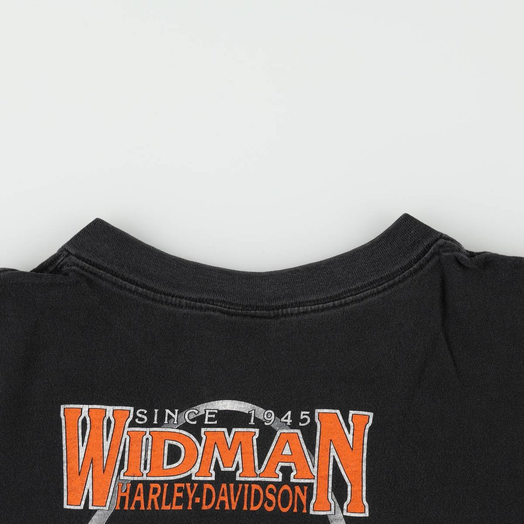 90'S Harley Davidson Eagle Pattern Motorcycle Bike T-shirt Made in USA Men's XL Vintage cotton black type Vintage Second Hand