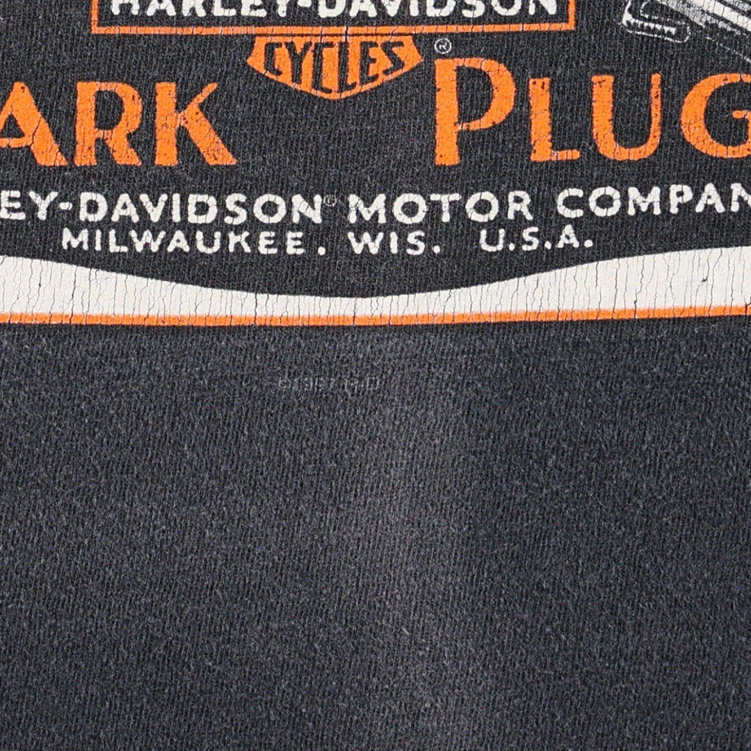 90'S Harley-Davidson Motorcycle Bike T-shirt, Men's XL, Vintage unclear black type Vintage Second Hand