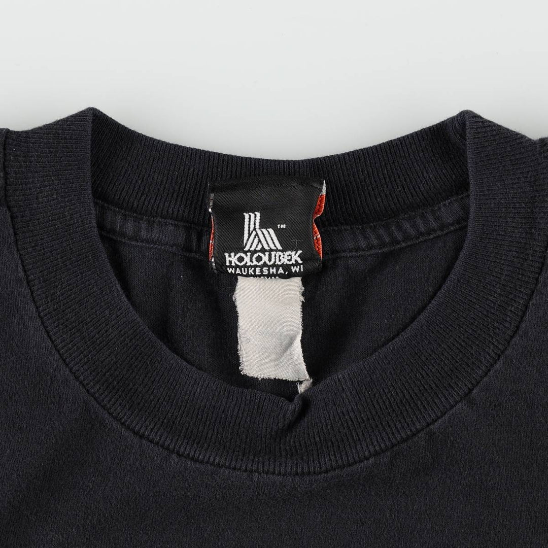 Harley Davidson Eagle Pattern Fire Pattern Motorcycle Bike T-shirt Men's XL unclear black type Vintage Second Hand