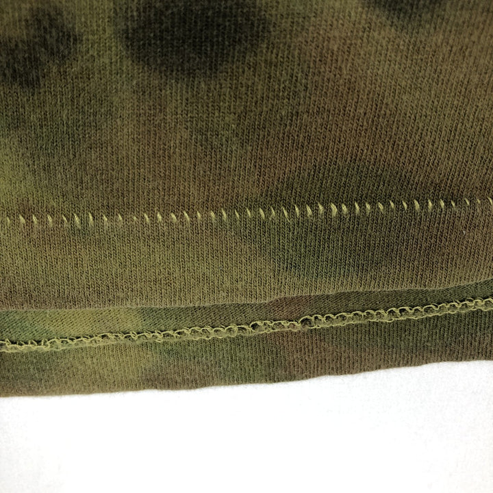 90'S Harley-Davidson Tie-Dye Pattern Eagle Pattern Fire Pattern Motorcycle Bike T-Shirt Men's Size M (approx.) cotton Khaki type Vintage Second Hand