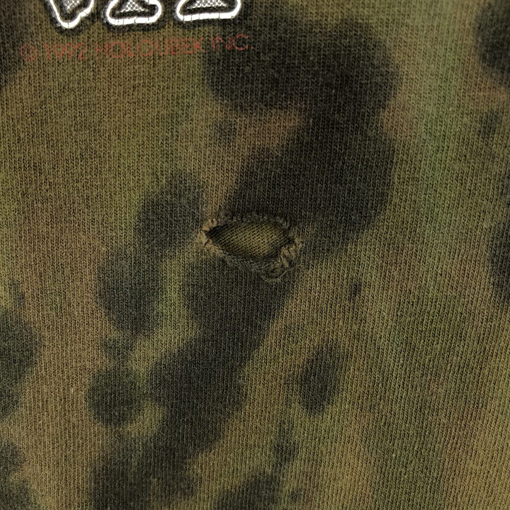 90'S Harley-Davidson Tie-Dye Pattern Eagle Pattern Fire Pattern Motorcycle Bike T-Shirt Men's Size M (approx.) cotton Khaki type Vintage Second Hand