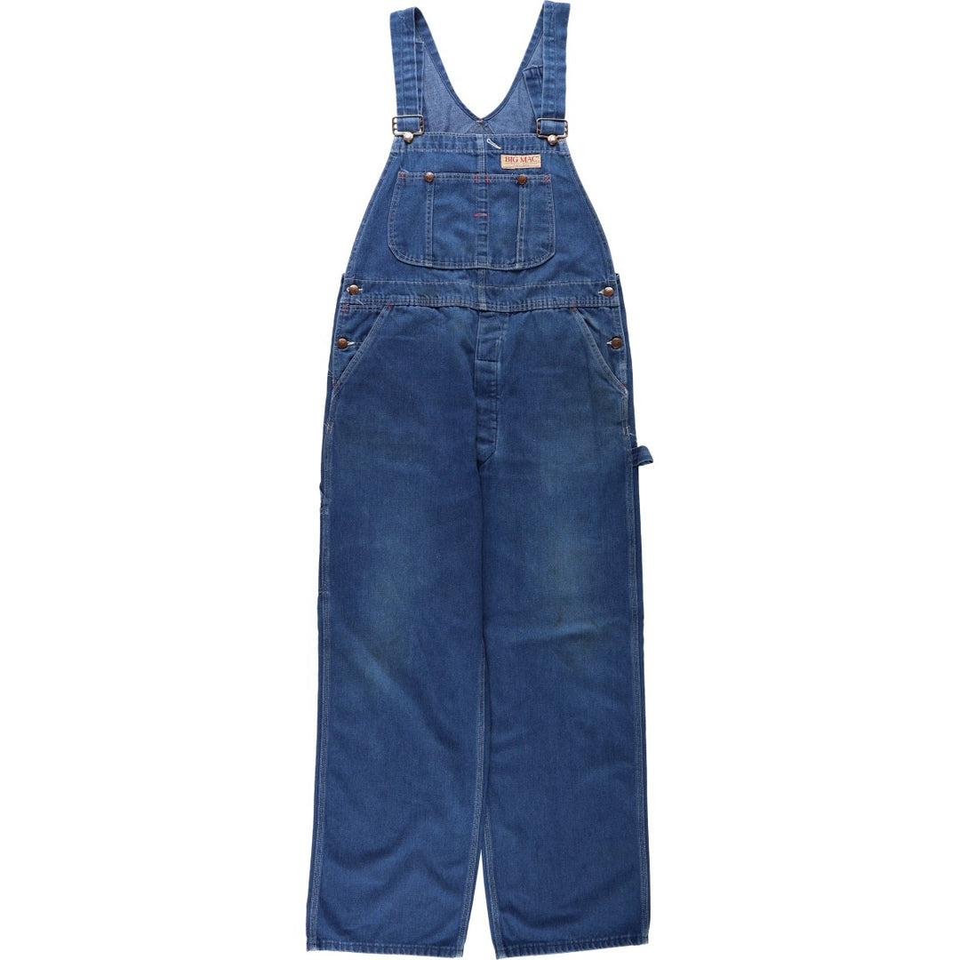 80'S Big Mac denim overalls, made in USA, men's size W37 equivalent, vintage. cotton blue type Vintage Second Hand