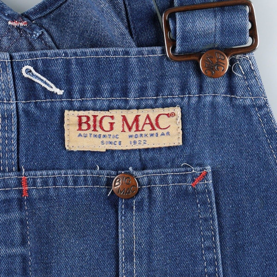 80'S Big Mac denim overalls, made in USA, men's size W37 equivalent, vintage. cotton blue type Vintage Second Hand