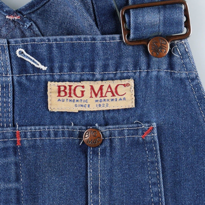 80'S Big Mac denim overalls, made in USA, men's size W37 equivalent, vintage. cotton blue type Vintage Second Hand