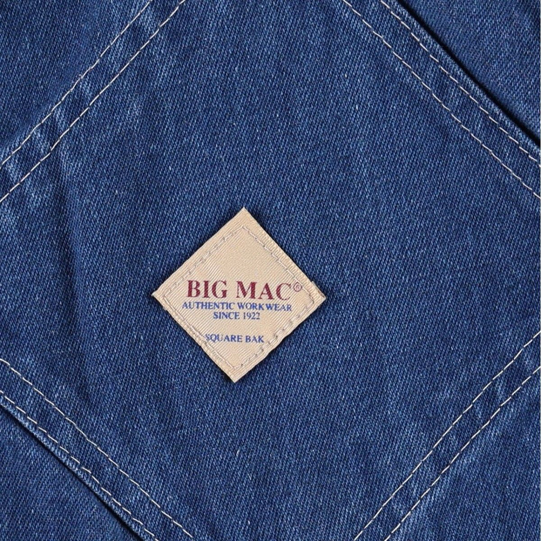 80'S Big Mac denim overalls, made in USA, men's size W37 equivalent, vintage. cotton blue type Vintage Second Hand
