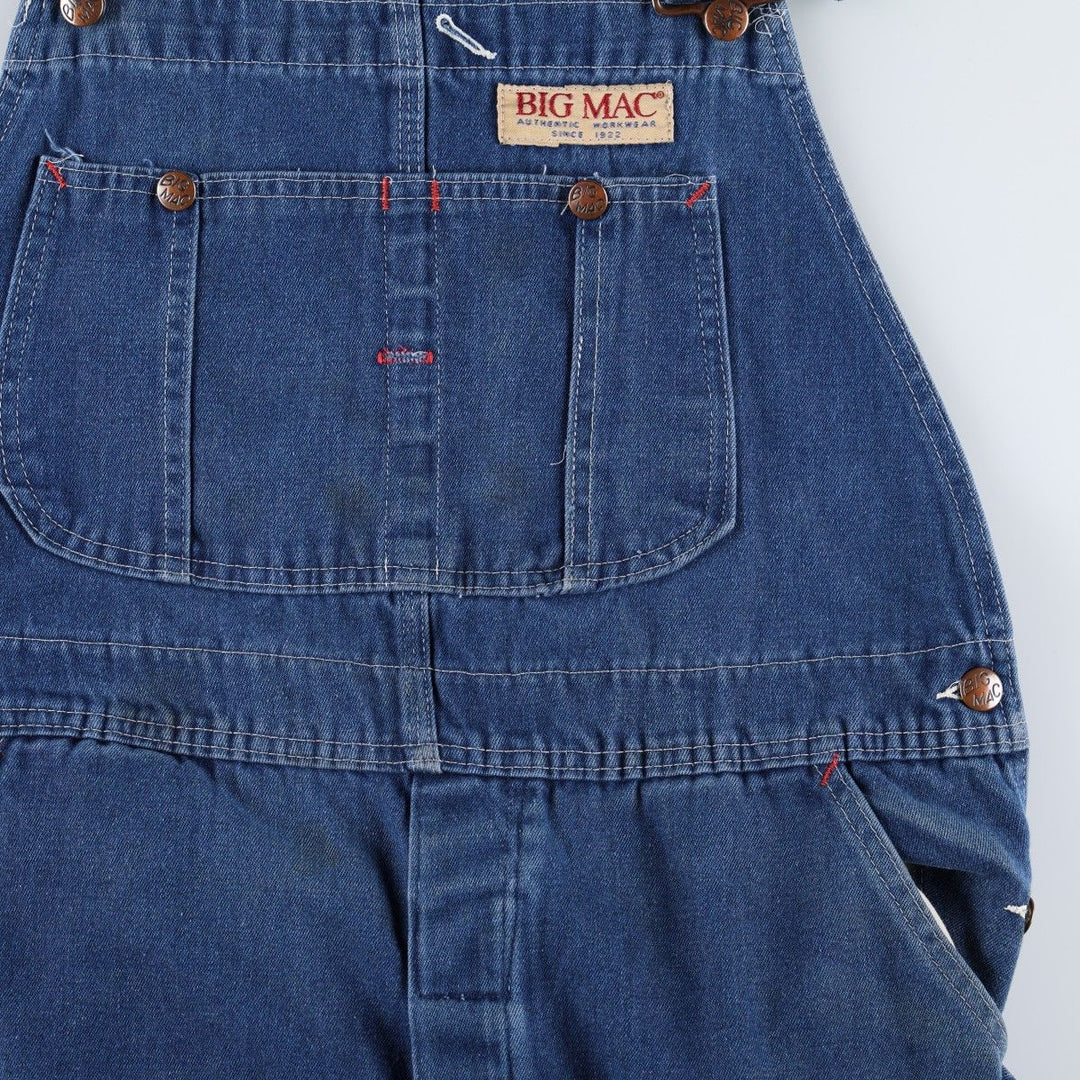 80'S Big Mac denim overalls, made in USA, men's size W37 equivalent, vintage. cotton blue type Vintage Second Hand
