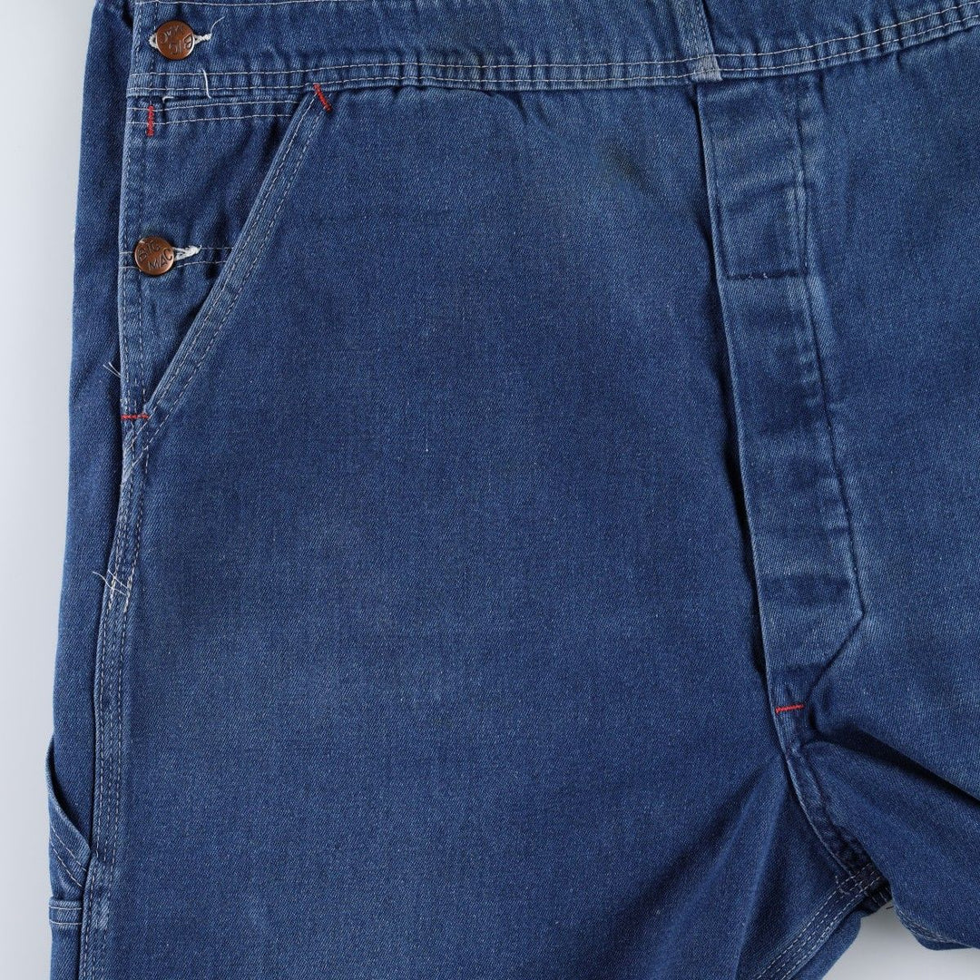 80'S Big Mac denim overalls, made in USA, men's size W37 equivalent, vintage. cotton blue type Vintage Second Hand