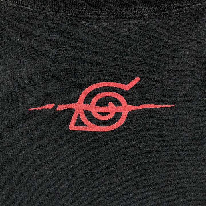 NARUTO SHIPPUDEN Akatsuki Anime Character Print T-Shirt (Men's Size L) cotton black type Vintage Second Hand