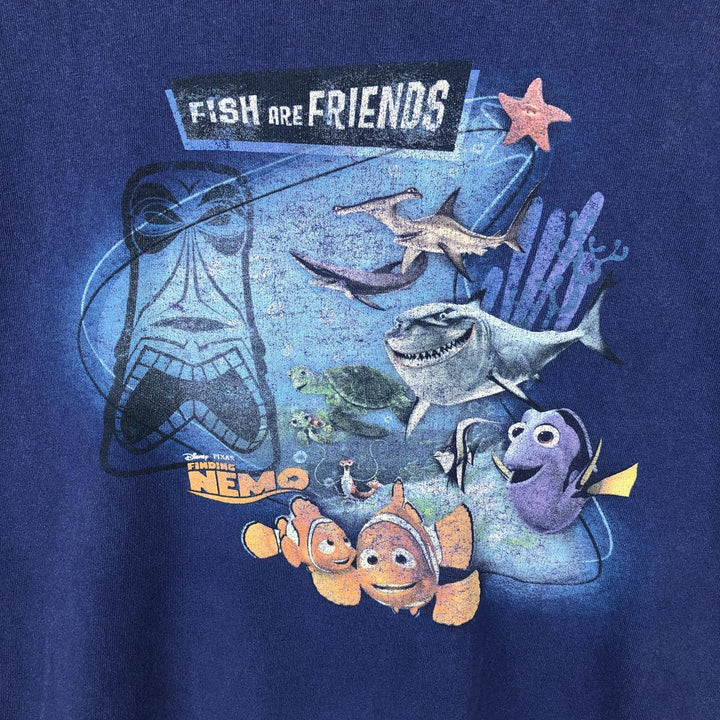 Disney Store DISNEY Disney Pixar Finding Nemo Character Print T-Shirt Men's XL (approx.) cotton blue type Vintage Second Hand