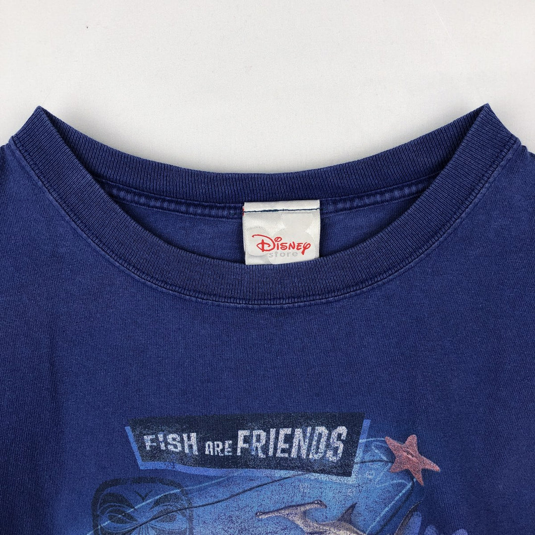 Disney Store DISNEY Disney Pixar Finding Nemo Character Print T-Shirt Men's XL (approx.) cotton blue type Vintage Second Hand