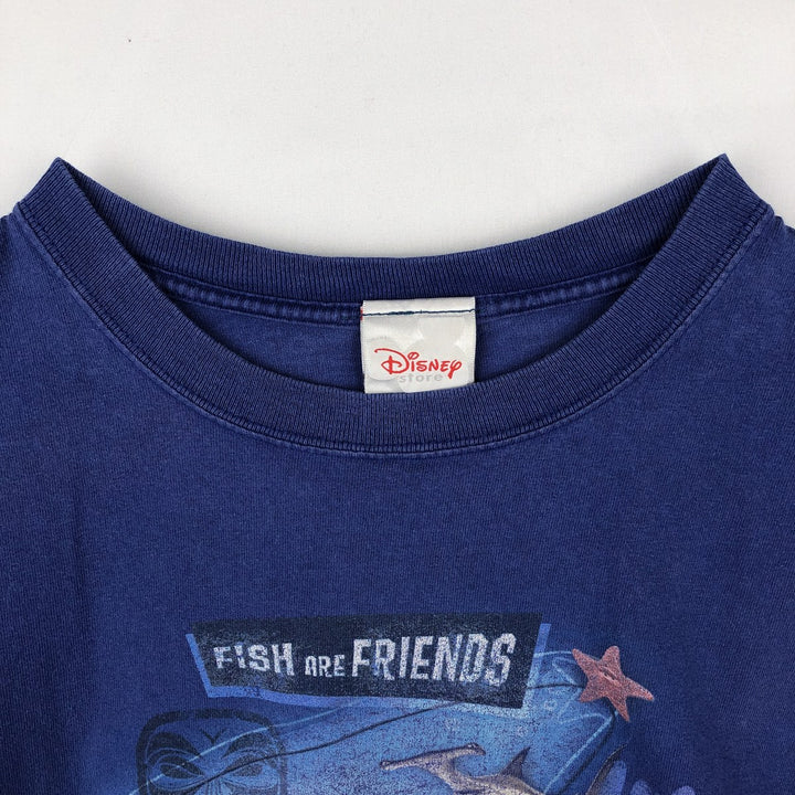 Disney Store DISNEY Disney Pixar Finding Nemo Character Print T-Shirt Men's XL (approx.) cotton blue type Vintage Second Hand