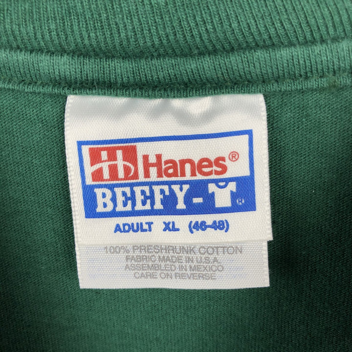 Hanes BEEFY-T Art T-Shirt, Men's Size XL (equivalent) cotton green type Vintage Second Hand