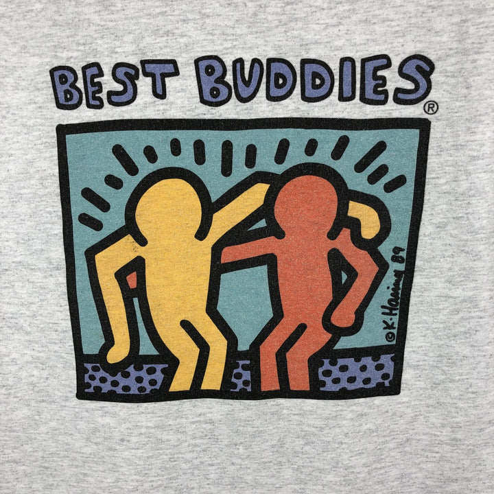 KEITH HARING Art T-shirt, Men's Size S (approx.) unclear gray type Vintage Second Hand