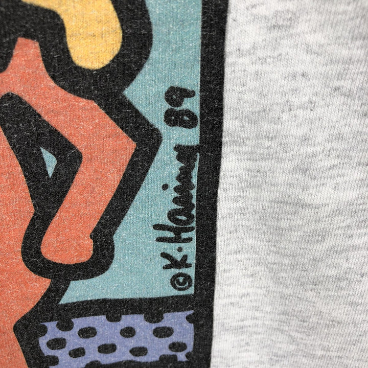 KEITH HARING Art T-shirt, Men's Size S (approx.) unclear gray type Vintage Second Hand