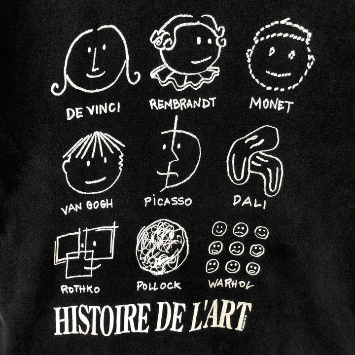 Fruit of the Loom Art T-shirt, Men's Size S (approx.), Vintage cotton black type Vintage Second Hand