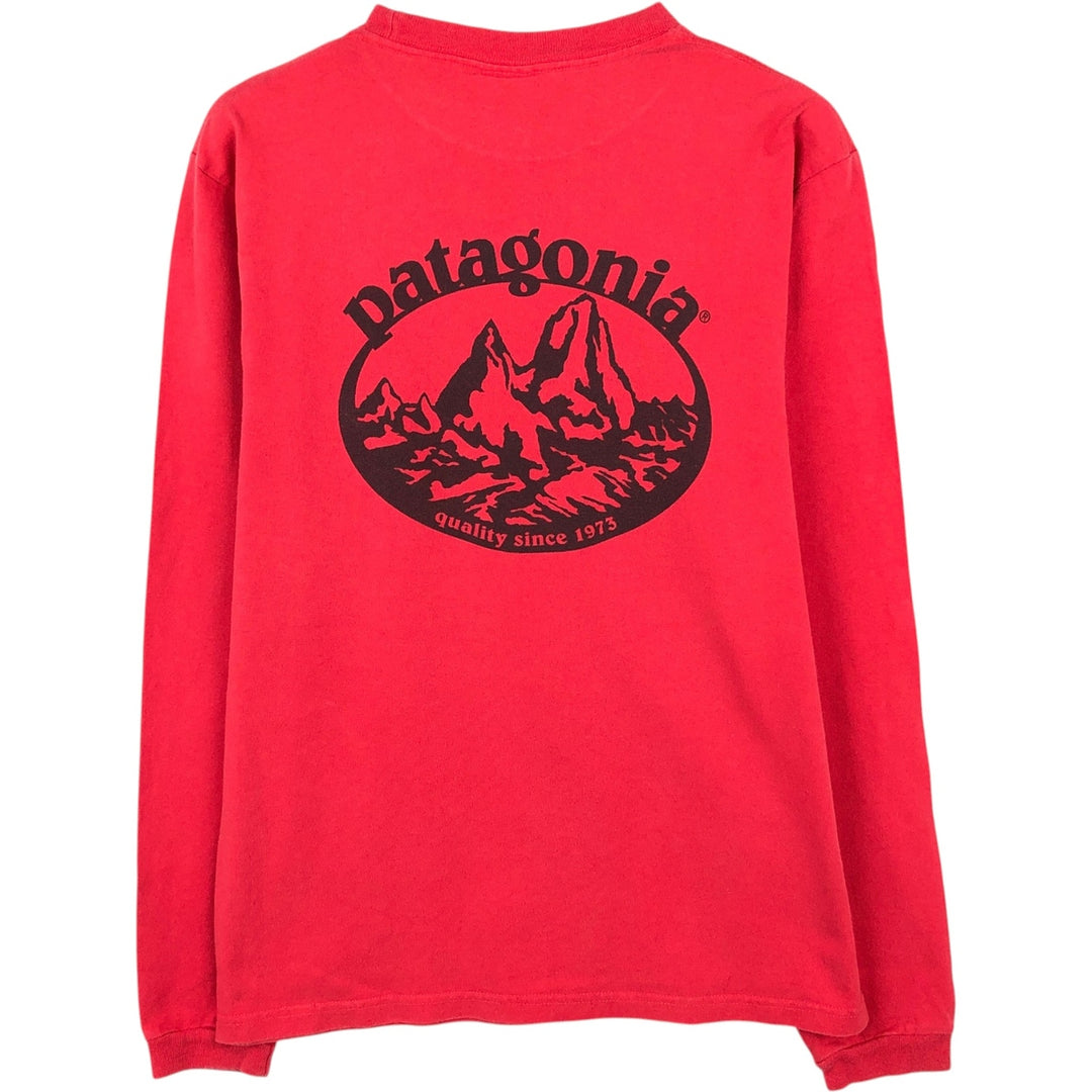 Patagonia Beneficial T's Long-Sleeve T-Shirt (Men's Size S) cotton red type Vintage Second Hand