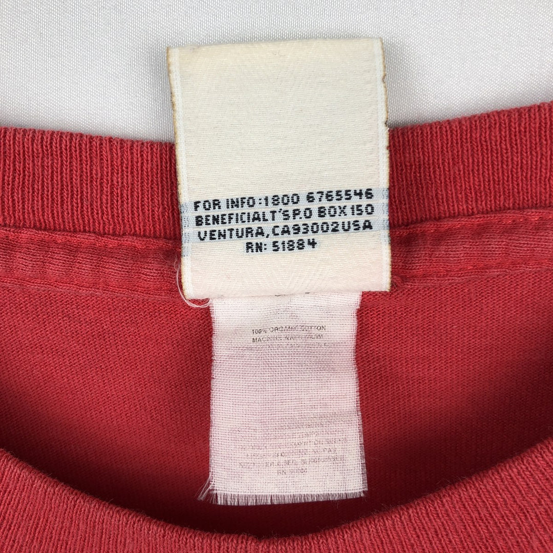 Patagonia Beneficial T's Long-Sleeve T-Shirt (Men's Size S) cotton red type Vintage Second Hand