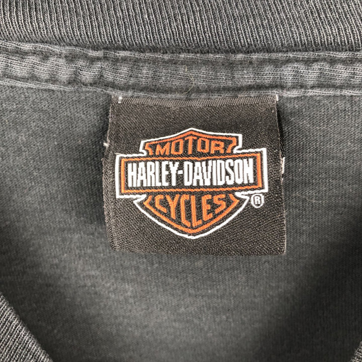 Harley-Davidson Motorcycle Long Sleeve T-Shirt, Men's Size L unclear black type Vintage Second Hand
