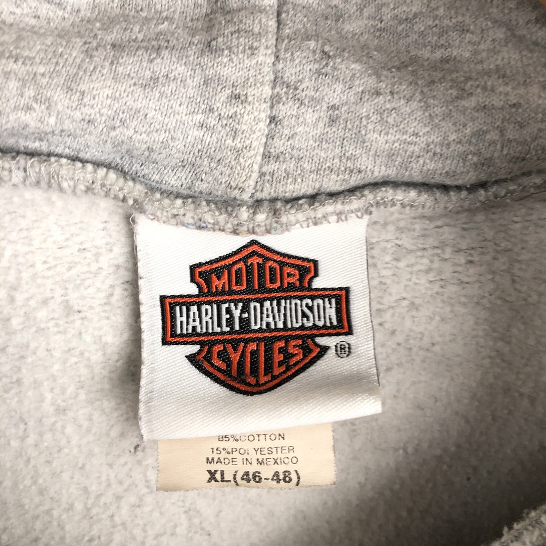 Harley-Davidson Advertising Pullover Hoodie, Men's XL cotton gray type Vintage Second Hand