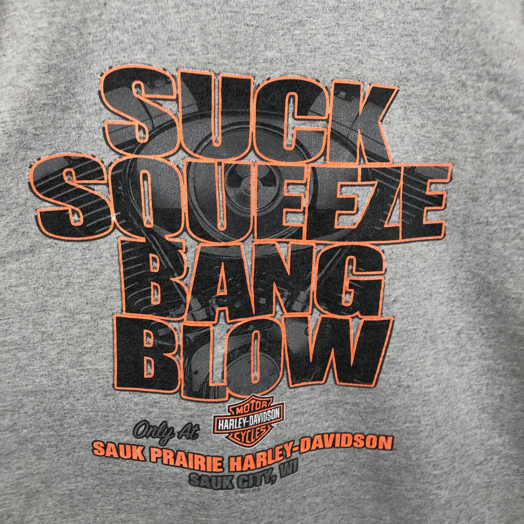 Harley-Davidson Advertising Pullover Hoodie, Men's XL cotton gray type Vintage Second Hand