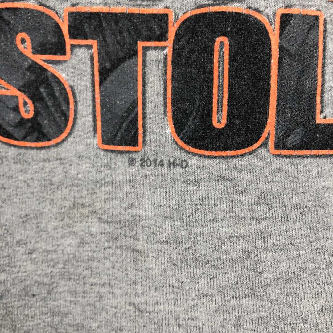 Harley-Davidson Advertising Pullover Hoodie, Men's XL cotton gray type Vintage Second Hand