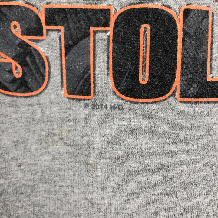 Harley-Davidson Advertising Pullover Hoodie, Men's XL cotton gray type Vintage Second Hand