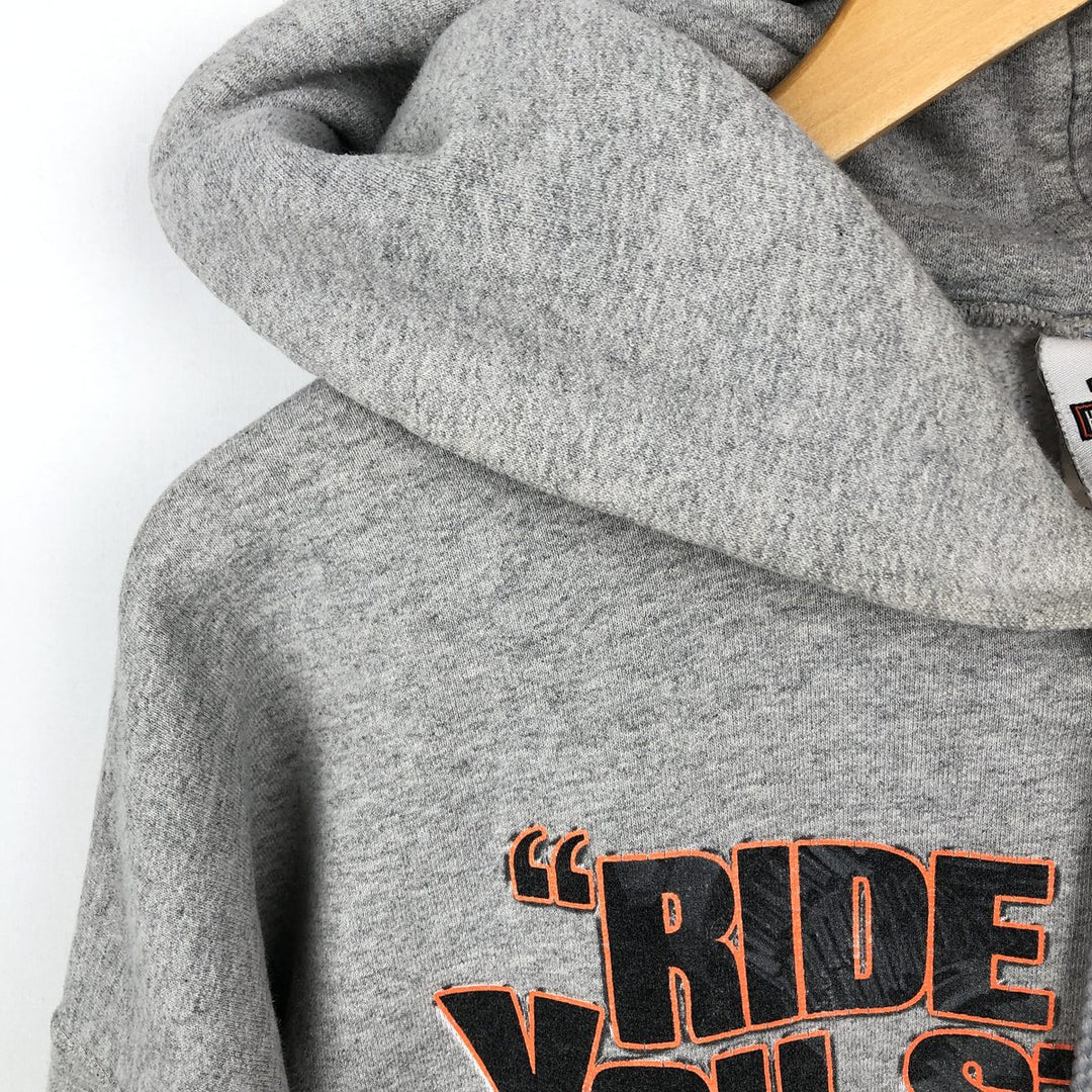 Harley-Davidson Advertising Pullover Hoodie, Men's XL cotton gray type Vintage Second Hand