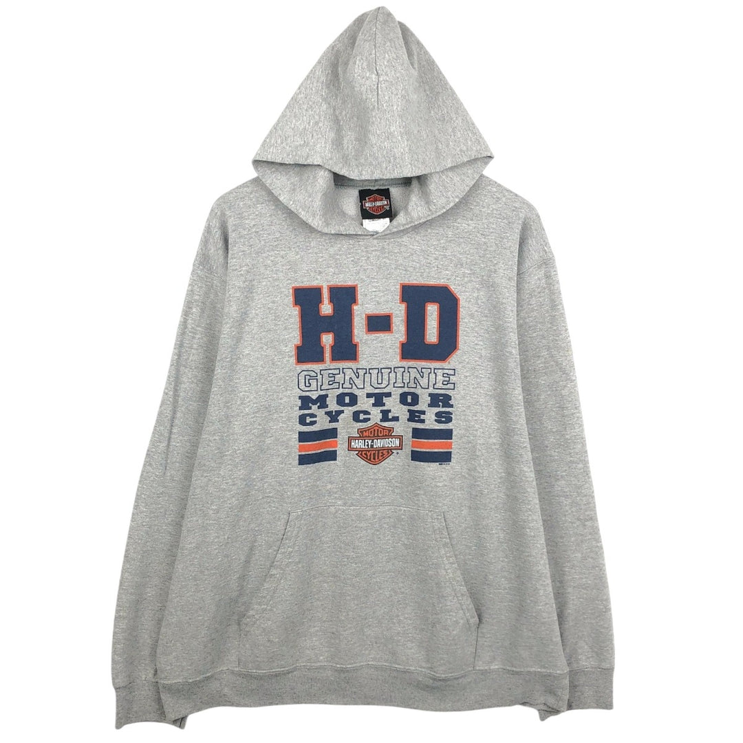 Harley-Davidson Advertising Pullover Hoodie, Men's XL cotton gray type Vintage Second Hand