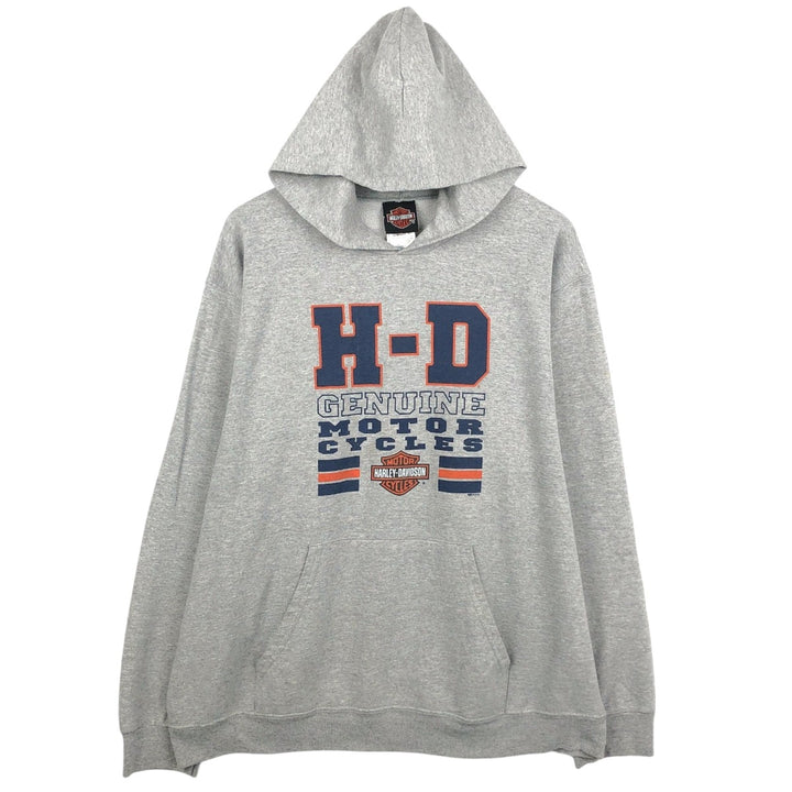Harley-Davidson Advertising Pullover Hoodie, Men's XL cotton gray type Vintage Second Hand