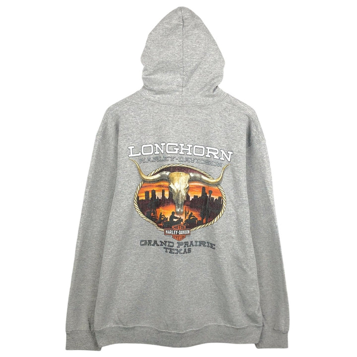 Harley-Davidson Advertising Pullover Hoodie, Men's XL cotton gray type Vintage Second Hand