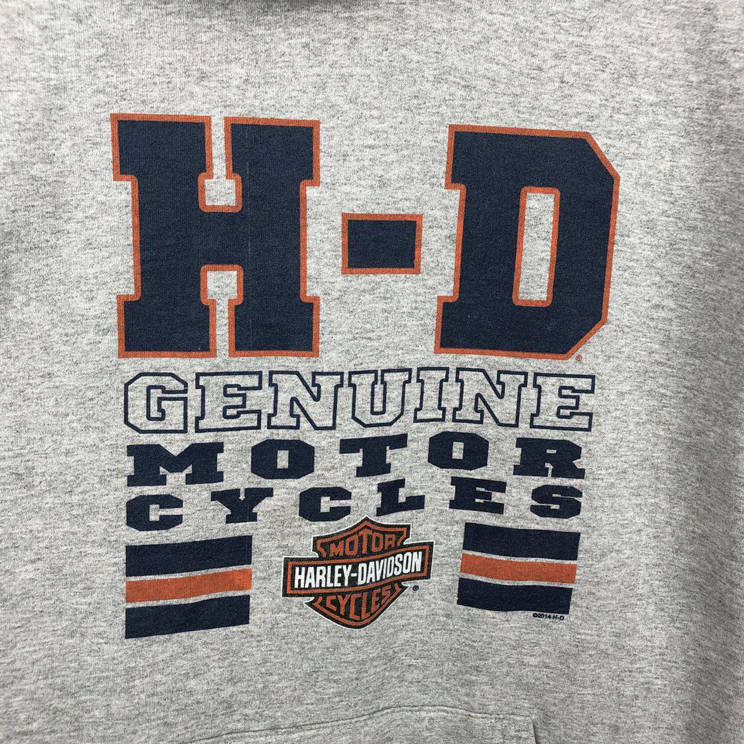 Harley-Davidson Advertising Pullover Hoodie, Men's XL cotton gray type Vintage Second Hand